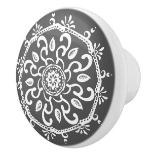 Manatee Mandala Ceramic Knob