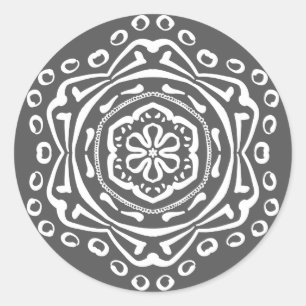 Manatee Mandala Classic Round Sticker