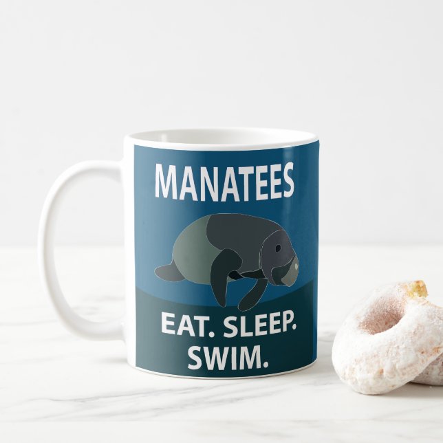 Manatee Marine Wildlife Animal  Coffee Mug (With Donut)
