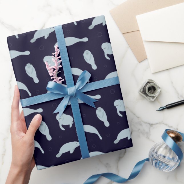 Manatee Pattern Wrapping Paper (Gifting)