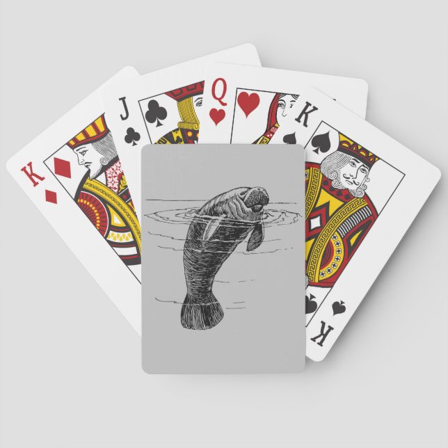 Manatee playing cards (Back)