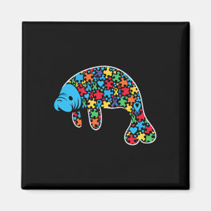Manatee Puzzle Autism Awareness Autistic Womens Me Magnet