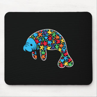 Manatee Puzzle Autism Awareness Autistic Womens Me Mouse Mat