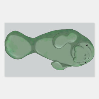 Manatee Rectangular Sticker