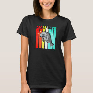 Manatee Retro Vintage Floaty Potatoes Ocean Sea Ch T-Shirt