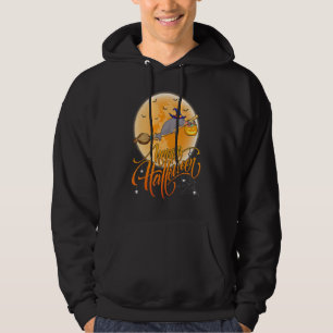 Manatee Ride Witch Shotgun Moon Vintage Manatee Ha Hoodie