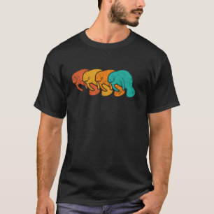 Manatee Sea Animal Retro Vintage Manatee T-Shirt