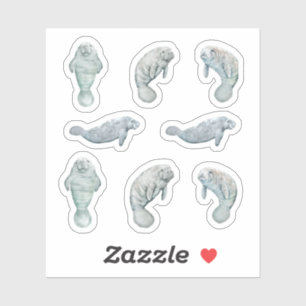 Manatee Sticker Set Custom Vinyl