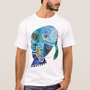 Manatee Tee Shirt Whimsical Original Art