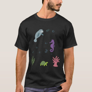 Manatee Underwater Kids Seahorse T-Shirt