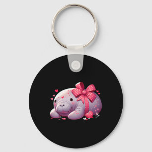 Manatee Valentine Hearts Animal Sea Ocean  Key Ring