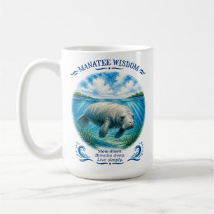 Manatee Wisdom Under the Tropical Sea Coffee Mug