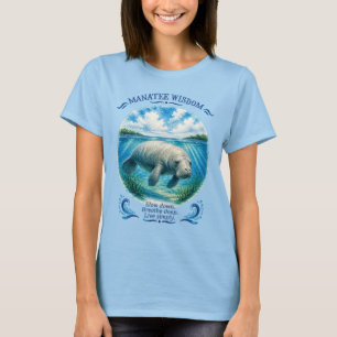 Manatee Wisdom Under the Tropical Sea T-Shirt