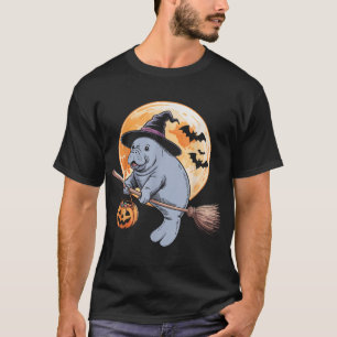 Manatee Witch Hat Pumpkin Halloween Costume Men T-Shirt