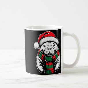 Manatee Xmas Santa Hat F Christmas Costume Coffee Mug