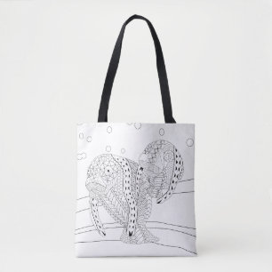 Manatees Adult Colouring Full Tote Bag