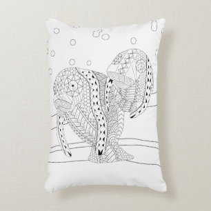 Manatees Adult Colouring Pillow