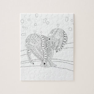 Manatees Adult Colouring Puzzle