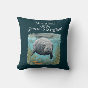 Manatees Gentle Aquatic Guardians Cushion