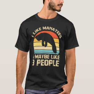 Manatees Retro Floaty Potatoes Girl Sea Cows Gift T-Shirt