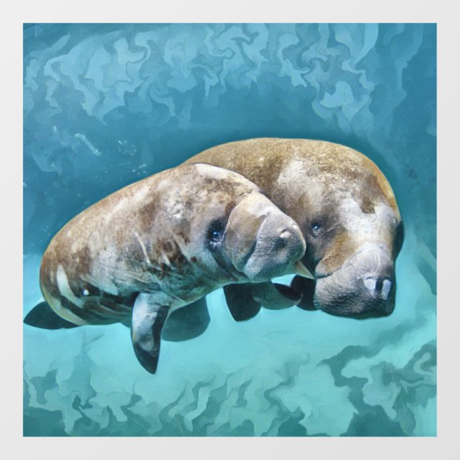 Manatees Window Cling (Sheet)