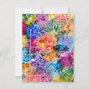 Manaus Brazil City Map Postcard