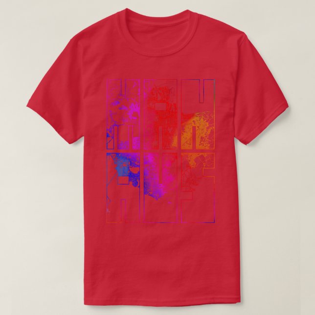 Manaus Brazil City Map Typography Colourful T-Shirt (Design Front)