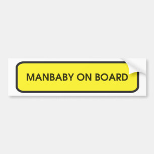 Manbaby On Board Bumper Sticker