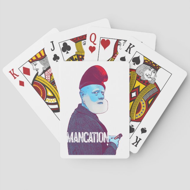 Mancation 2018 playing cards (Back)
