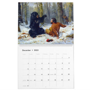 ManCave Hunting Nature Wilderness Sports Calendar