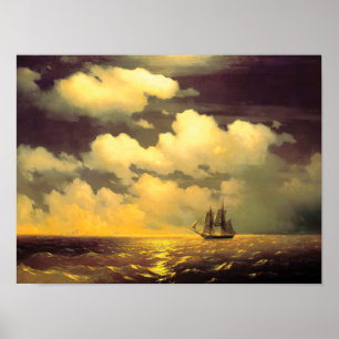 Mancave Library Art History Russian Naval Battle Poster