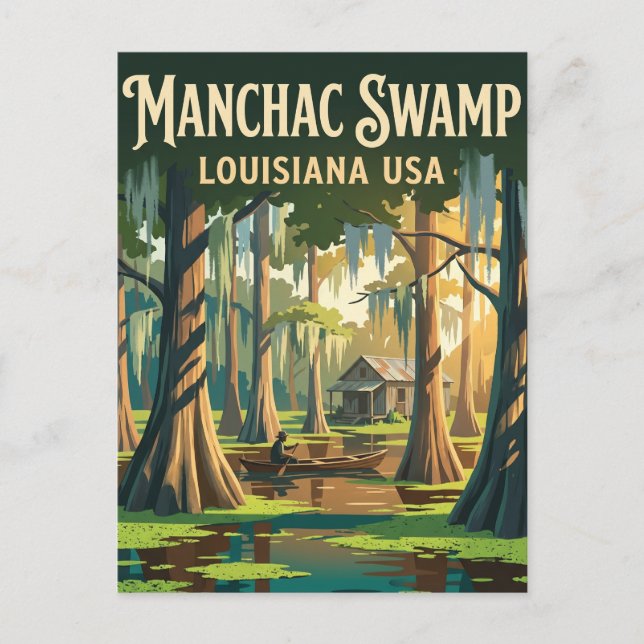 Manchac Swamp USA Postcard (Front)