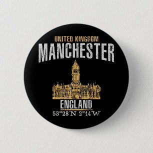 Manchester 6 Cm Round Badge