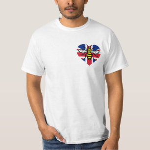 Manchester Bee and Union Jack Heart Solidarity T-Shirt