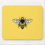 Manchester Bee Mouse Mat<br><div class="desc">A design all about the Manchester bee. The honey bee,  or worker bee is the traditional symbol of the City of Manchester.</div>