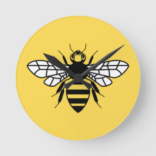 Manchester Bee Round Clock