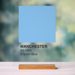Manchester Blue Cityzen - Clear Background Acrylic Sign