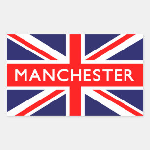Manchester : British Flag Rectangular Sticker