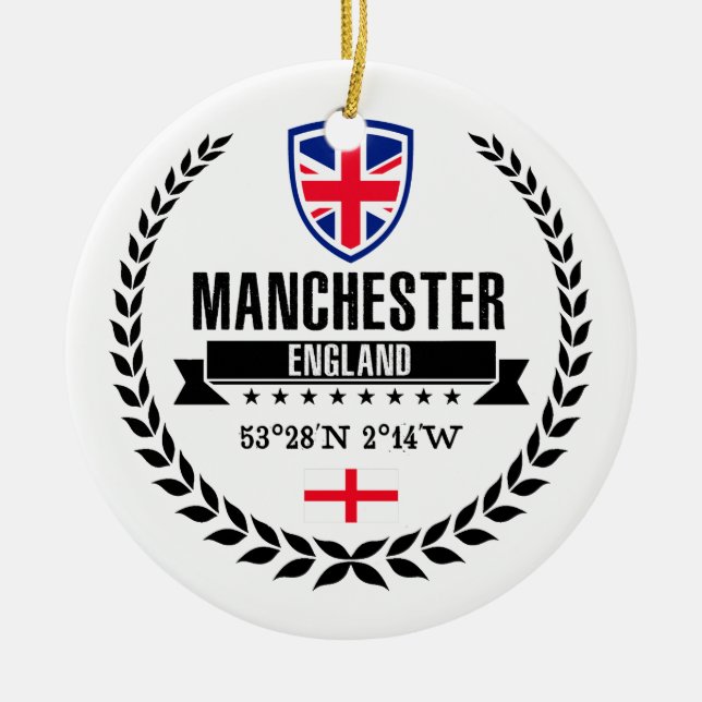 Manchester Ceramic Tree Decoration (Front)