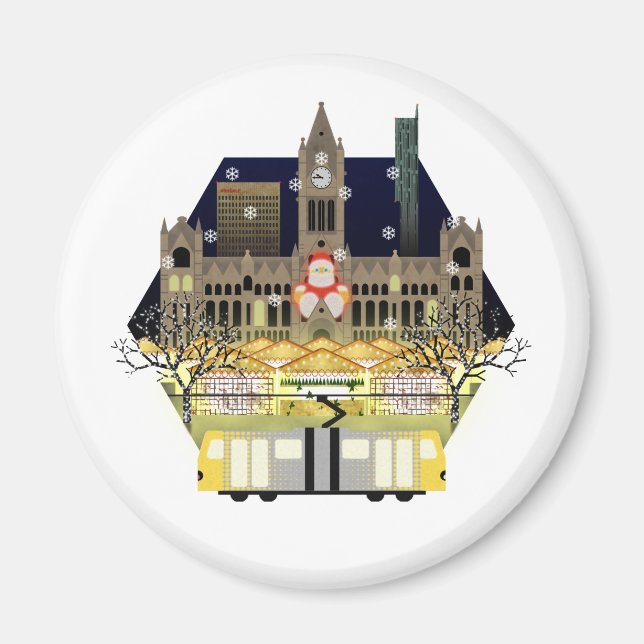 Manchester Christmas Markets Magnet (Front)