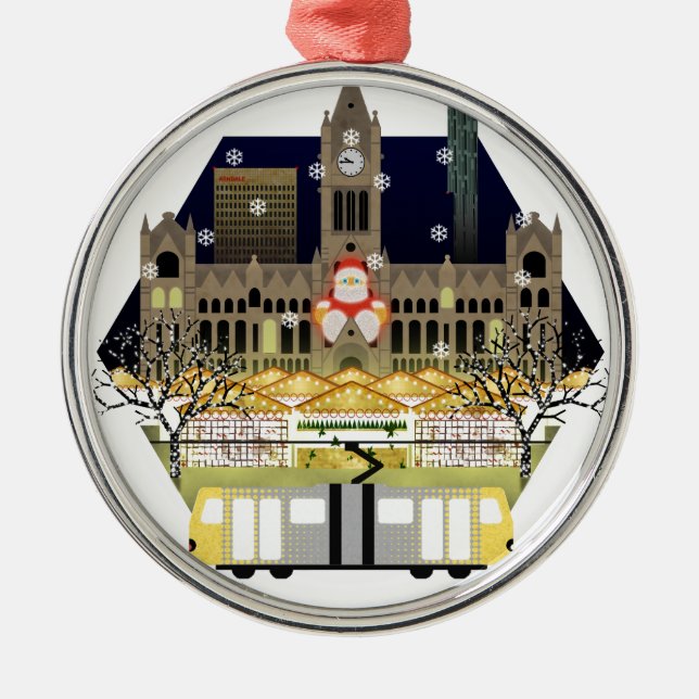 Manchester Christmas Markets Metal Tree Decoration (Front)