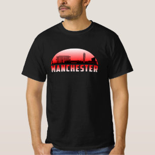 Manchester City Cityscape Skyline Funny Gift Idea T-Shirt
