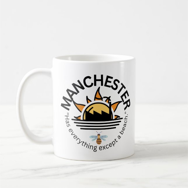 Manchester Classic Mug, 11 oz Coffee Mug (Left)