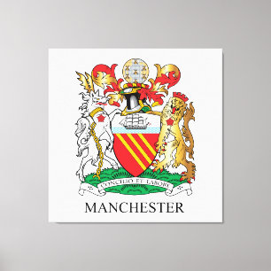 Manchester coat of arms canvas print