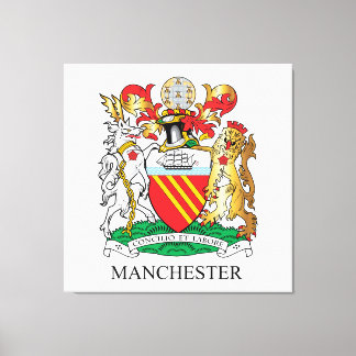 Manchester coat of arms canvas print