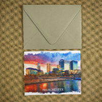 Manchester England City Panorama View