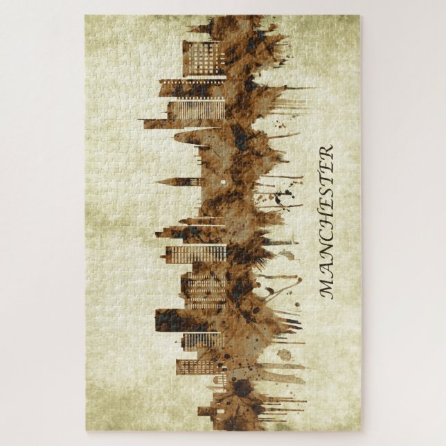 Manchester England Cityscape Jigsaw Puzzle (Vertical)