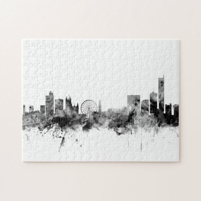 Manchester England Skyline Jigsaw Puzzle (Horizontal)