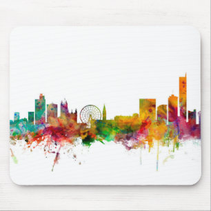 Manchester England Skyline Mouse Mat