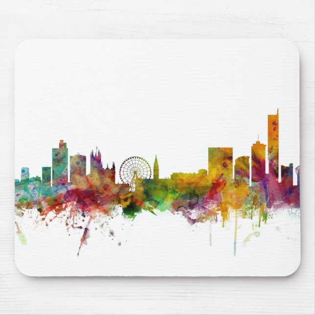 Manchester England Skyline Mouse Mat (Front)
